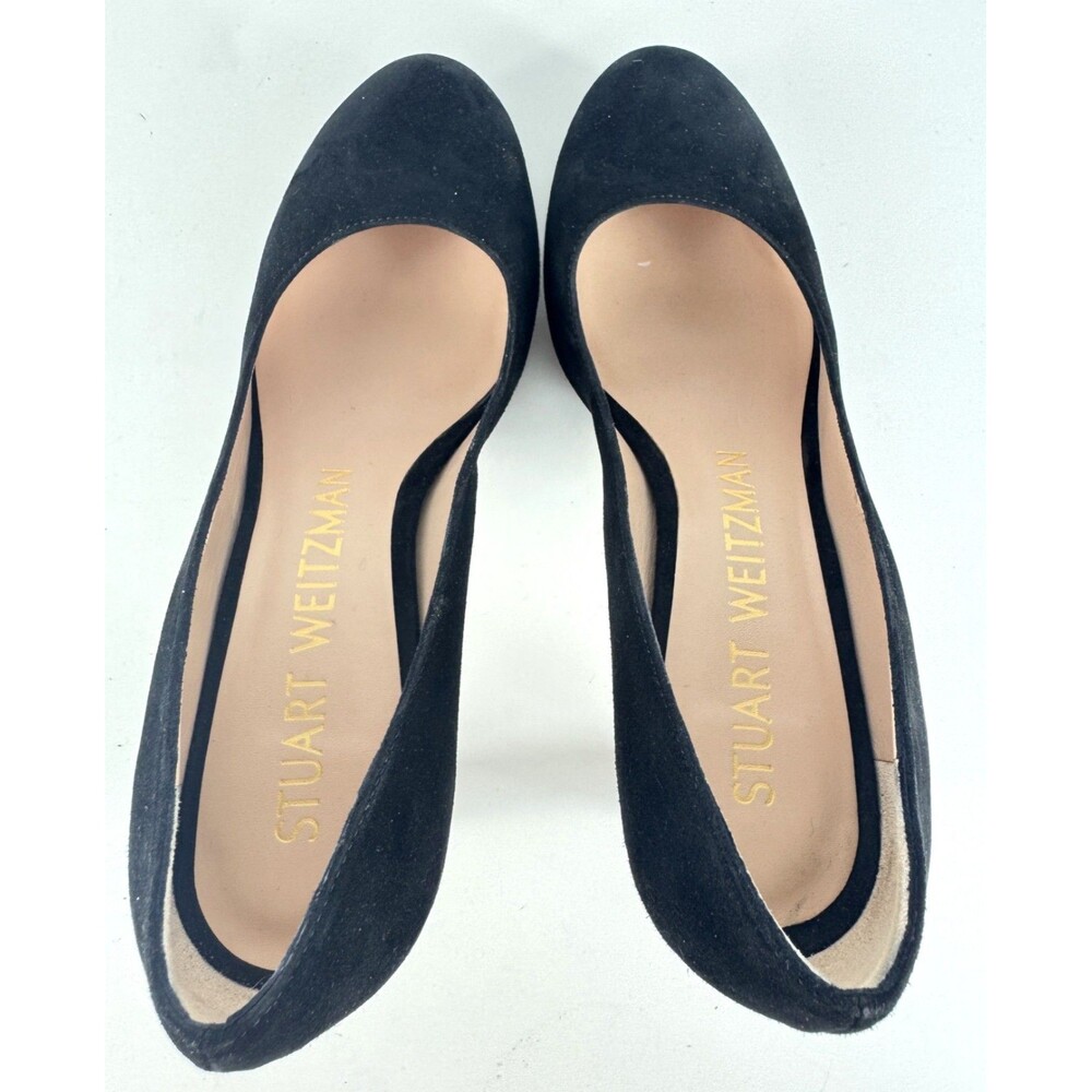 Stuart Weitzman Larsa Suede Platform Women's Black Pump US 7 - Picture 6 of 9